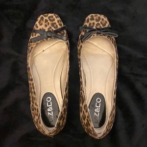 LIZ & CO Ballet Slippers with Cheetah print